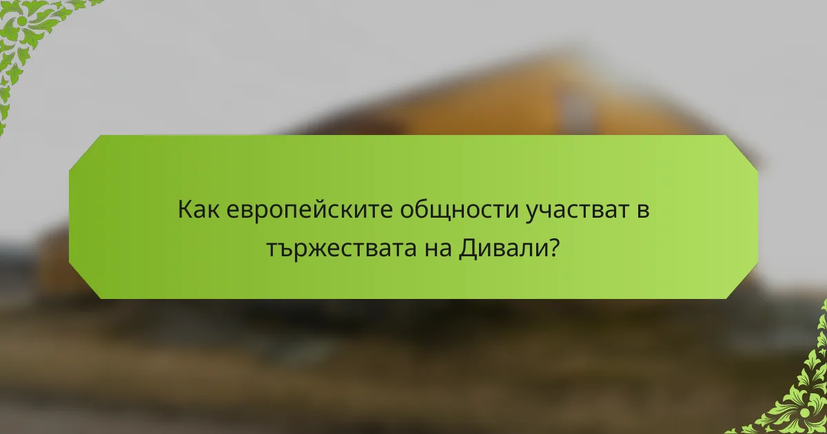 Как европейските общности участват в тържествата на Дивали?