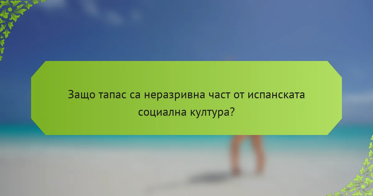 Защо тапас са неразривна част от испанската социална култура?